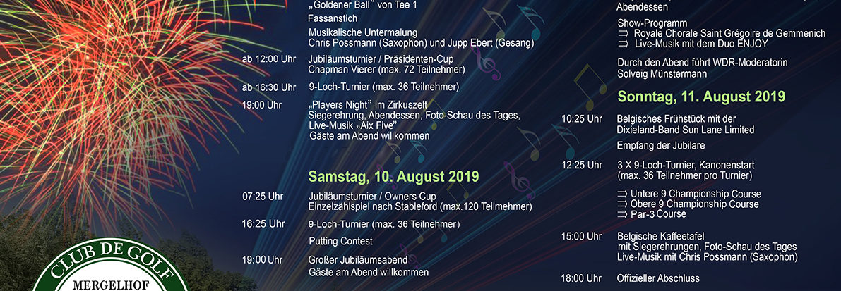 Jubiläum Programm